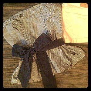 Pinstripe A&F Peplum Top